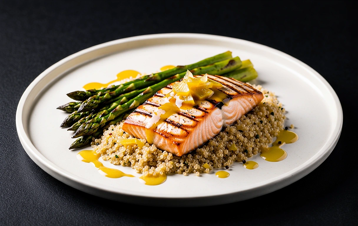 Grilovaný losos s quinoou
